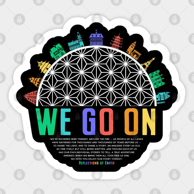 We Go On - colorful IllumiNations inspired art by Kelly Design Company Sticker by KellyDesignCompany